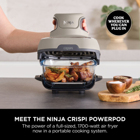 Ninja FN101UKST CRISPi 4-in-1 Portable Air Fryer Stone Colour - 11