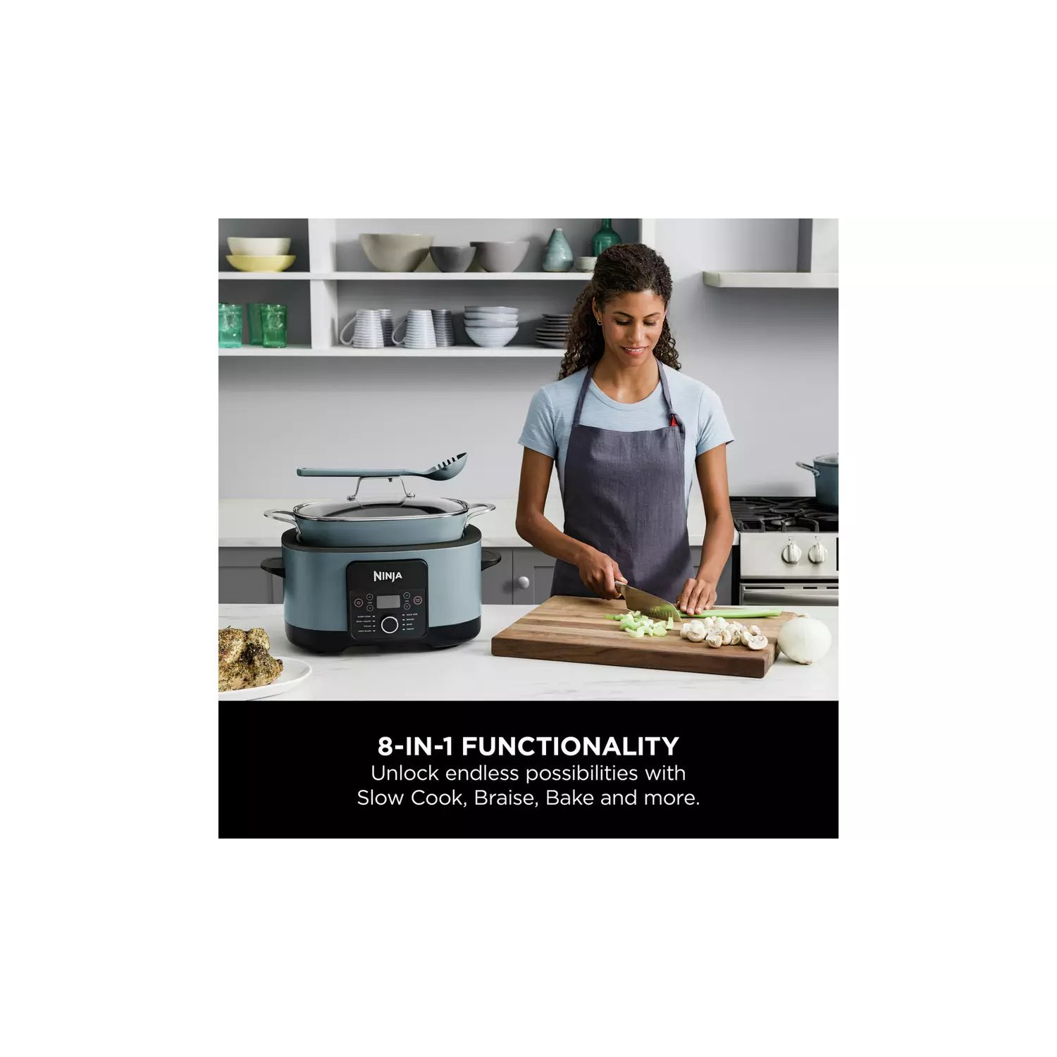 Ninja MC1001UK 42cm Multi-Cooker - Blue full image