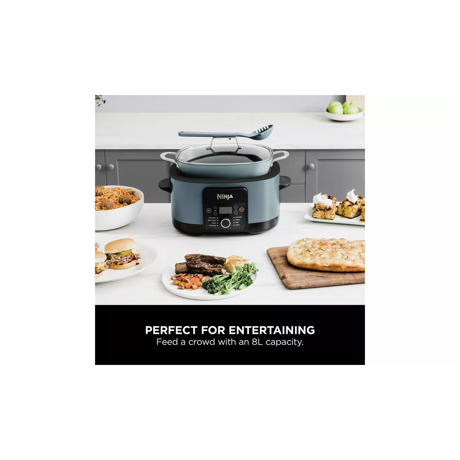 Ninja MC1001UK 42cm Multi-Cooker - Blue full image