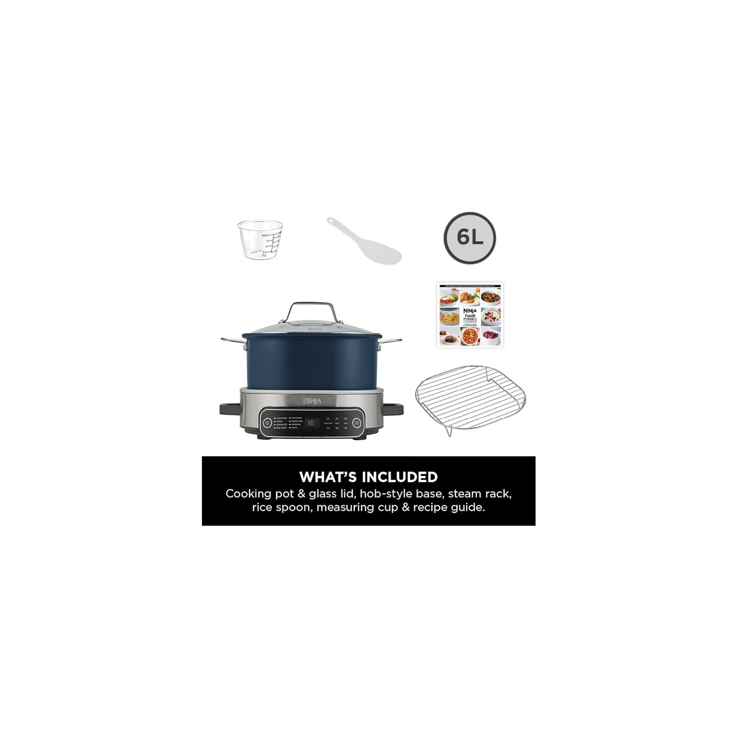 Ninja MC1101UK Foodi 8-in-1 6L PossibleCooker - Midnight Blue full image