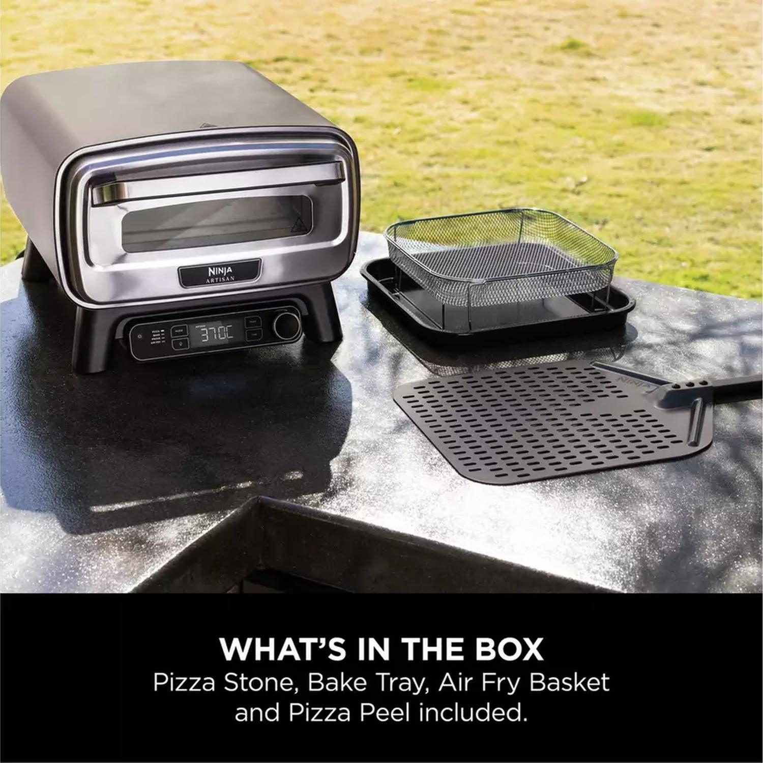 Ninja MO203UK Artisan Outdoor Pizza & Air Fry Oven with Cover - Grey full image