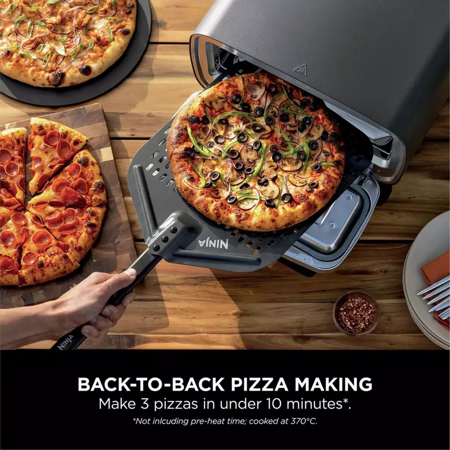 Ninja MO203UK Artisan Outdoor Pizza & Air Fry Oven with Cover - Grey full image
