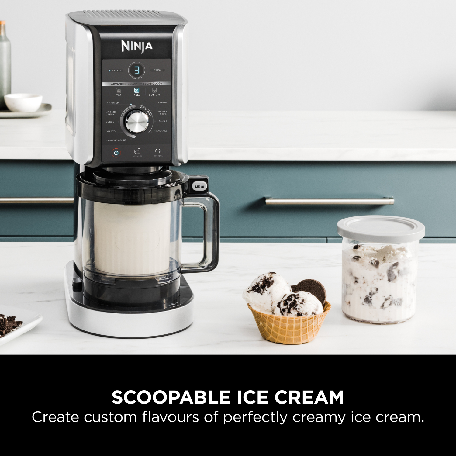 Ninja NC501UK Deluxe 10-in-1 Ice Cream and Frozen Drink Maker - Black full image