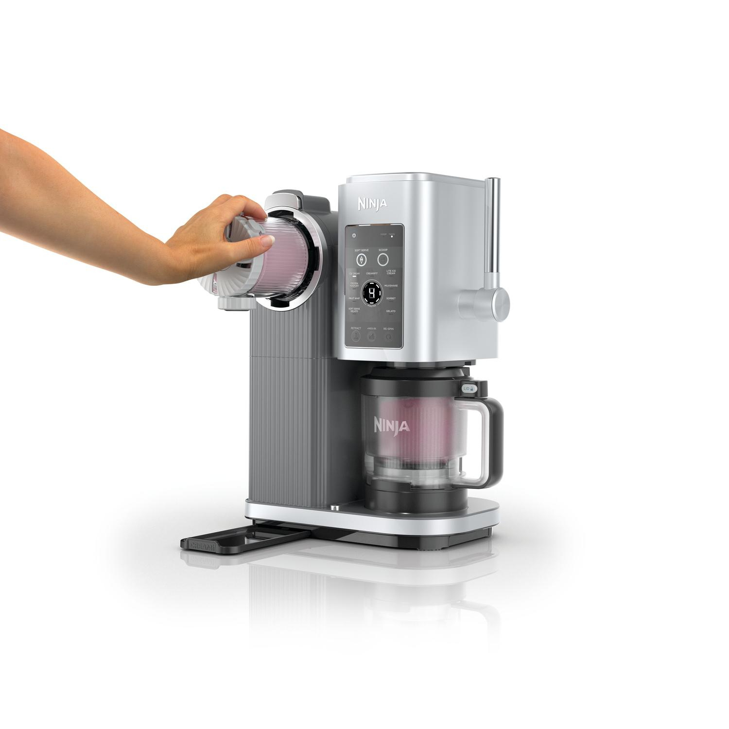 Ninja NC701UK Swirl by CREAMi 13-in-1 Soft Serve & Ice Cream Maker - Platinum Silver full image