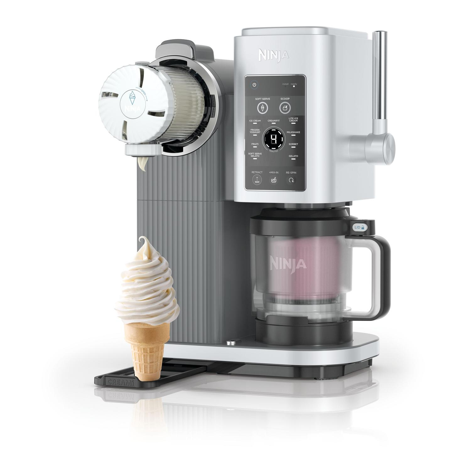 Ninja NC701UK Swirl by CREAMi 13-in-1 Soft Serve & Ice Cream Maker - Platinum Silver full image