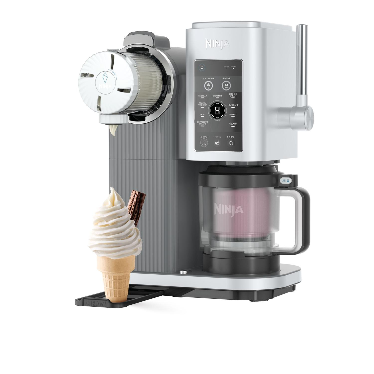 Ninja NC701UK Swirl by CREAMi 13-in-1 Soft Serve & Ice Cream Maker - Platinum Silver full image