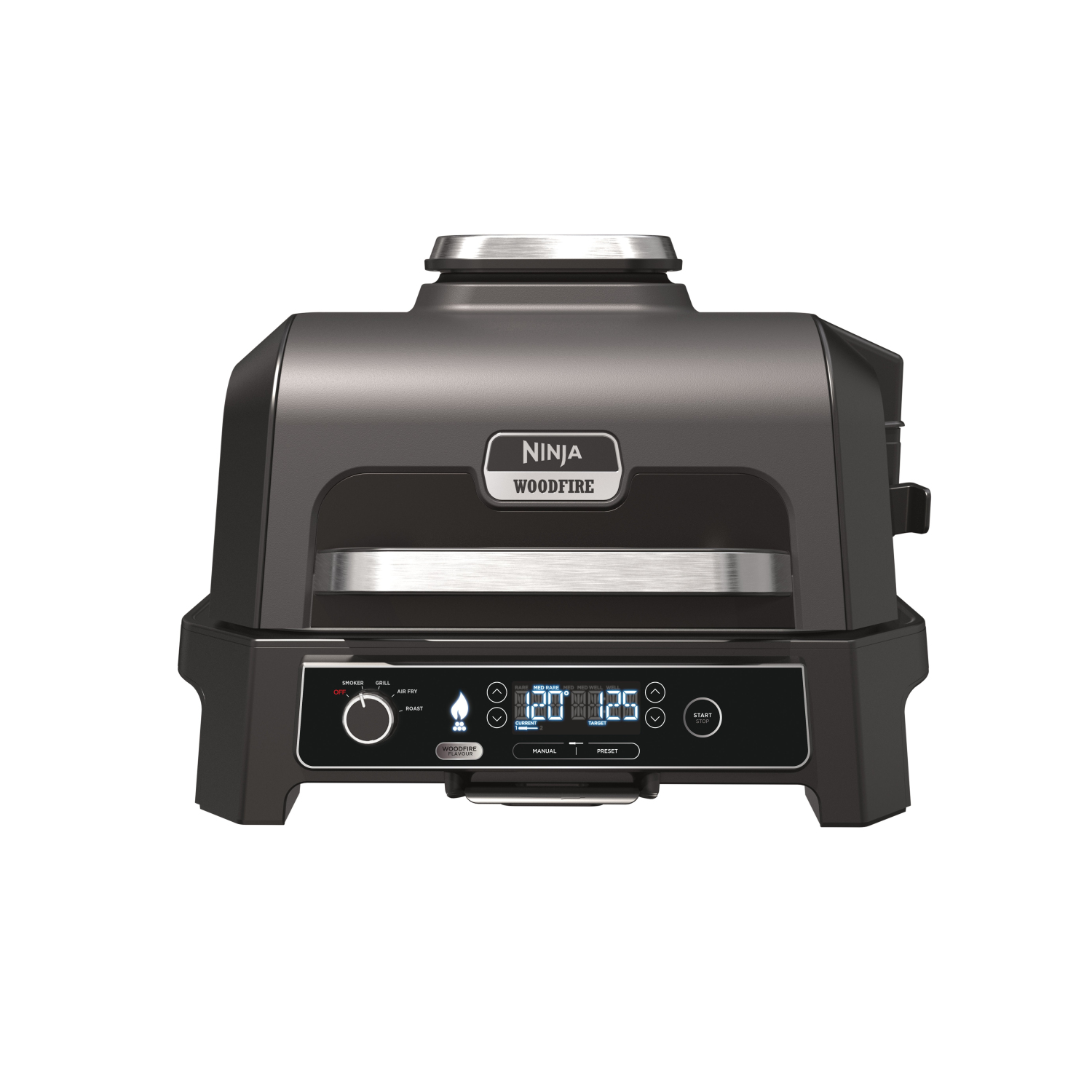 Ninja OG850UK Woodfire XL Electric BBQ Grill & Smoker - Black/Grey full image
