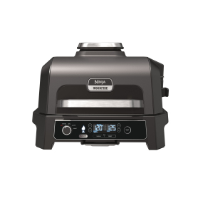 Ninja OG850UK Woodfire XL Electric BBQ Grill & Smoker with Cover and Pellets - Black/Grey