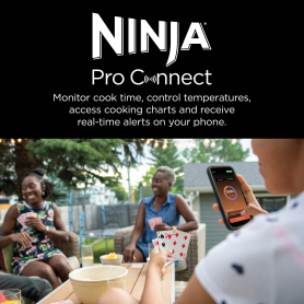 Ninja OG901UK Woodfire Pro Connect XL Electric BBQ Grill & Smoker - Black/Blue - 10