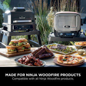 Ninja OO101UKSTANDKIT Woodfire Electric Outdoor Oven with BBQ Stand - Terracotta/Steel - 18