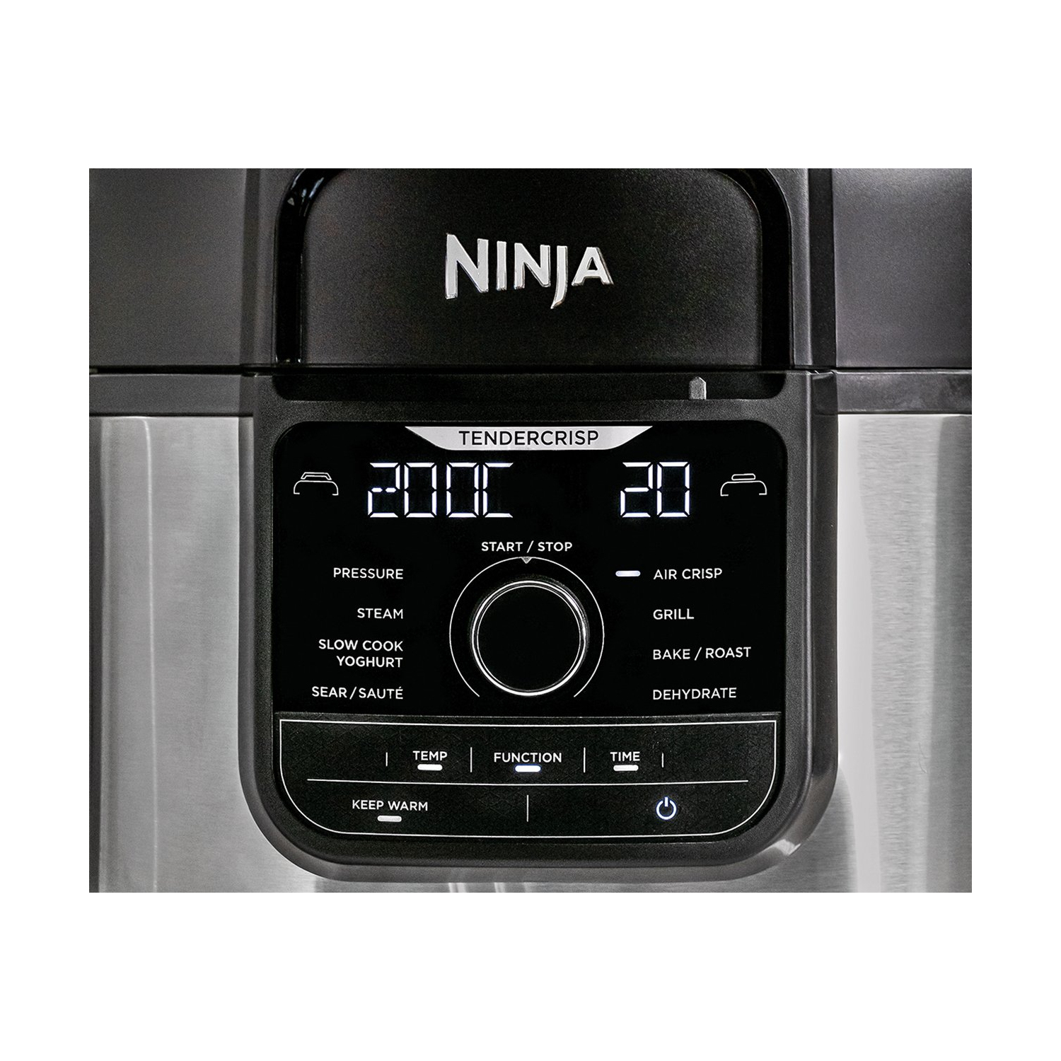 Ninja OP350UK Foodi 9-in-1 Multi-Cooker 6L - Black/Sliver full image