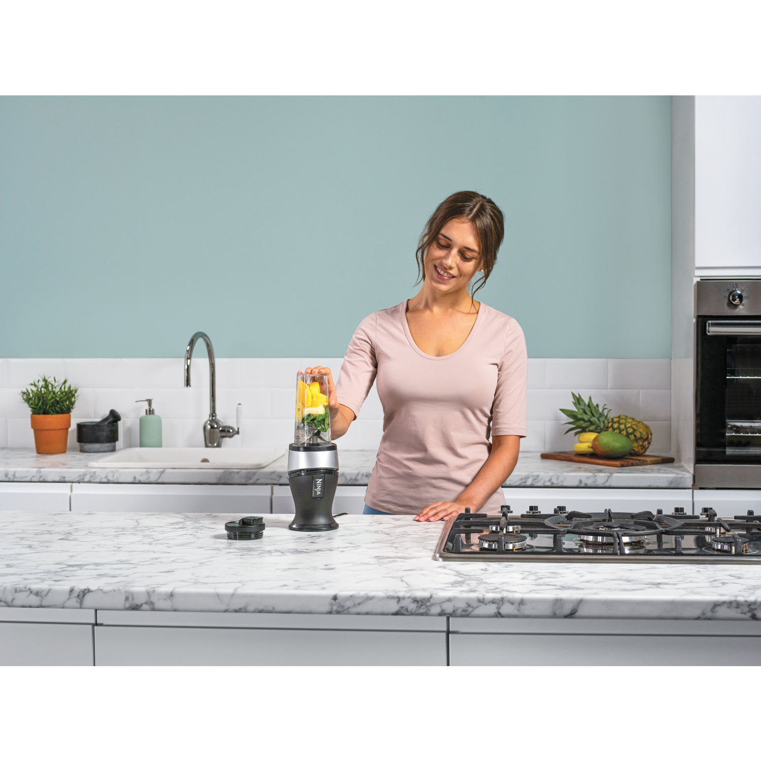 Ninja QB3001UKS Blender and Smoothie Maker - Black/Silver full image