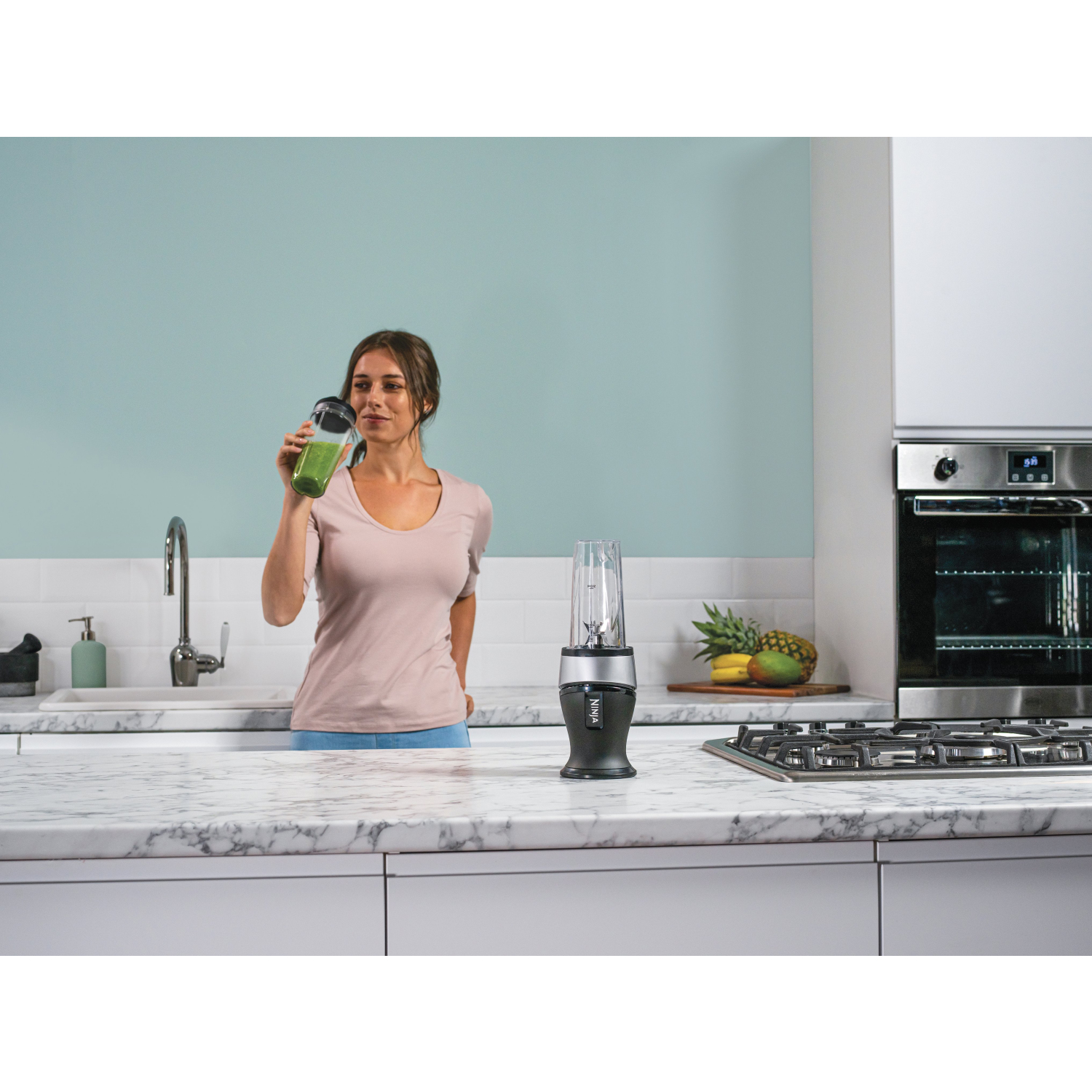 Ninja QB3001UKS Blender and Smoothie Maker - Black/Silver full image