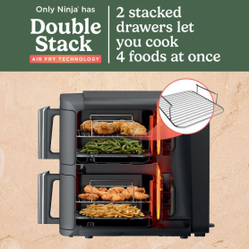 Ninja SL400UK Double Stack XL 2-Drawer 9.5L Air Fryer - Grey - 2