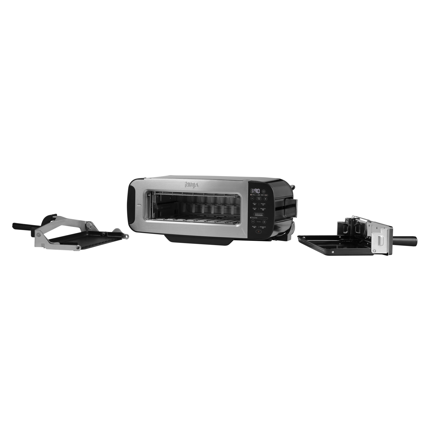 Ninja ST200UK 3-in-1 2 Slice Toaster - Grill and Panini Press - Black full image