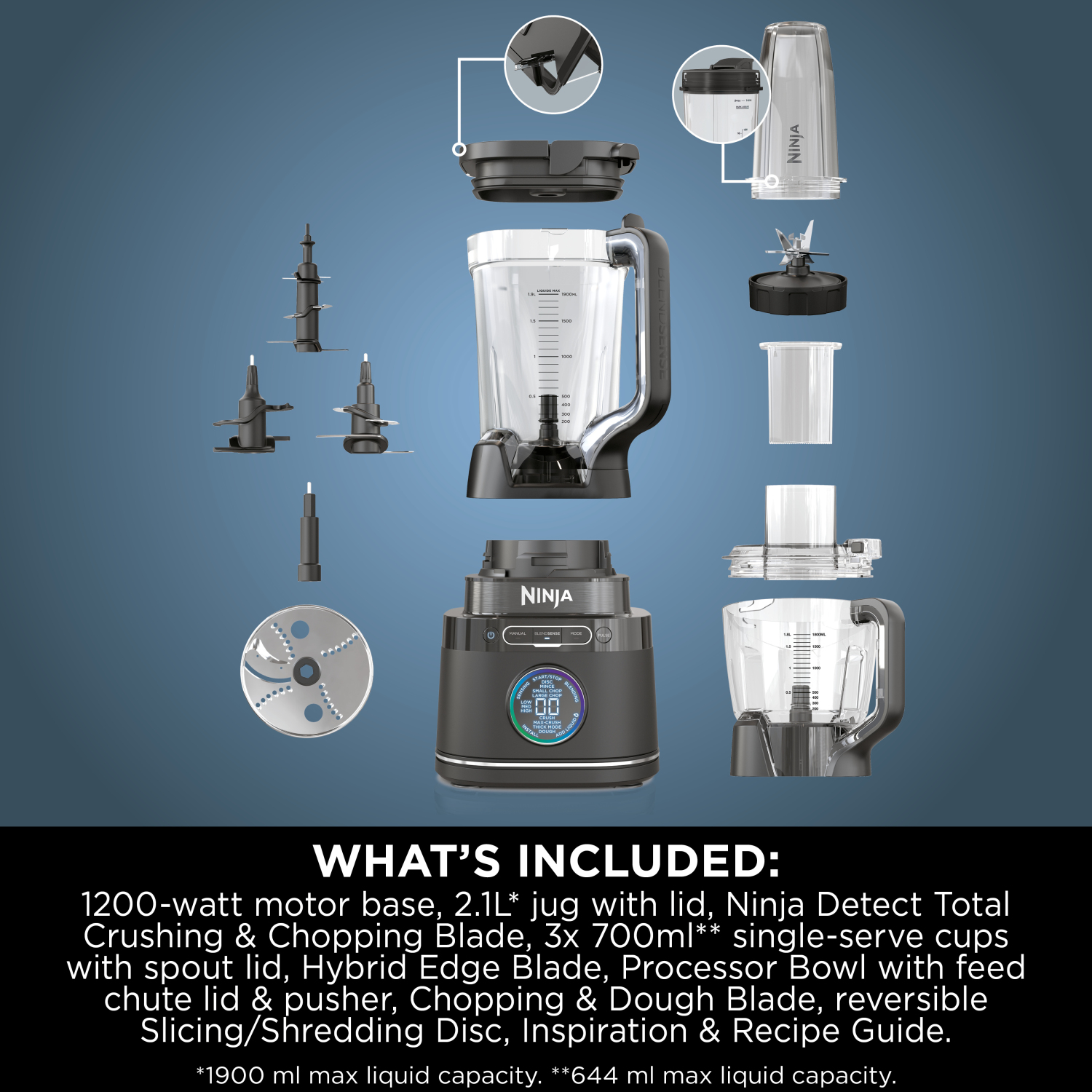 Ninja TB401UK Detect Power Blender Pro with Blendsense Technology - Black full image