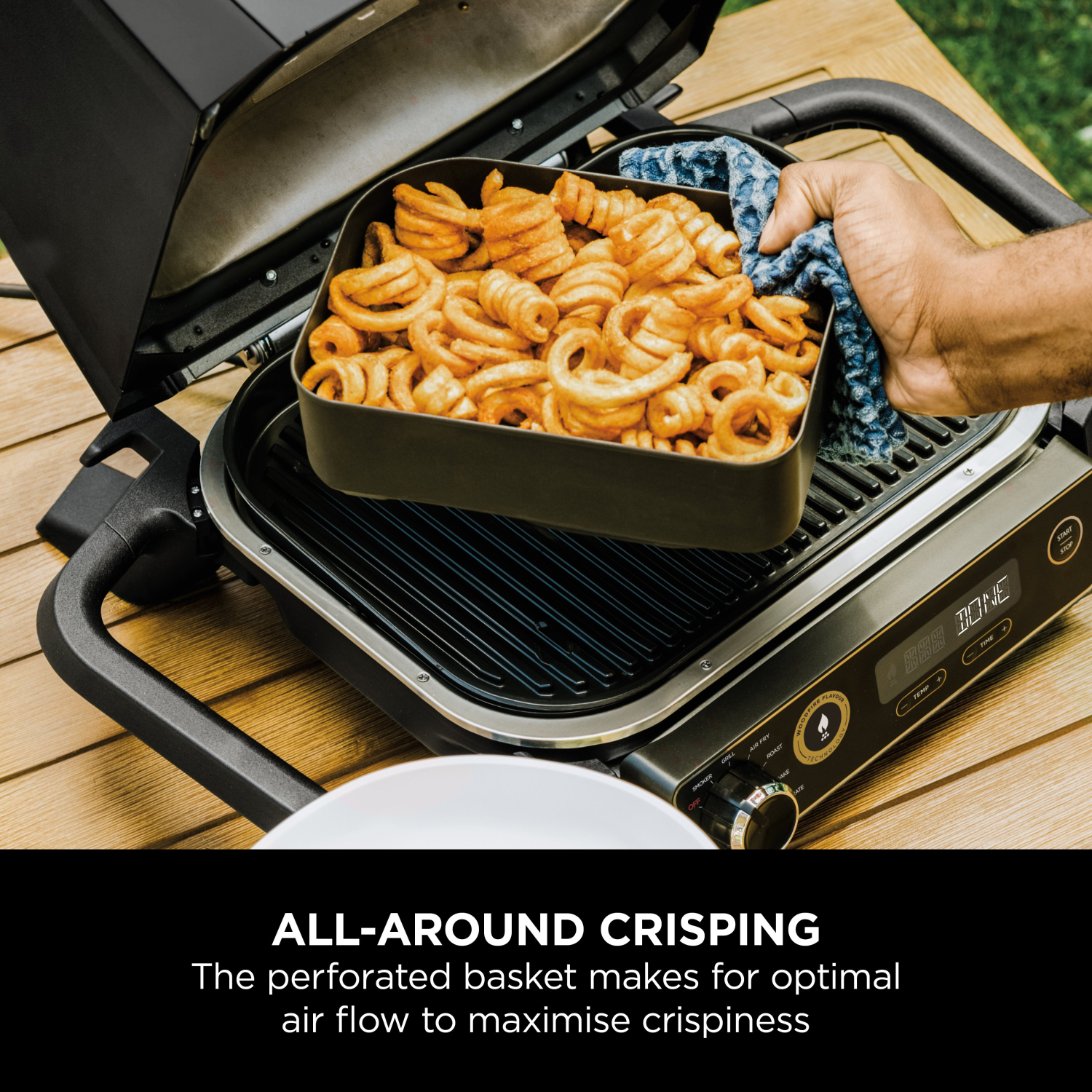 Ninja XSKCRISPBTEUK Woodfire BBQ Combo Crisper Basket  full image