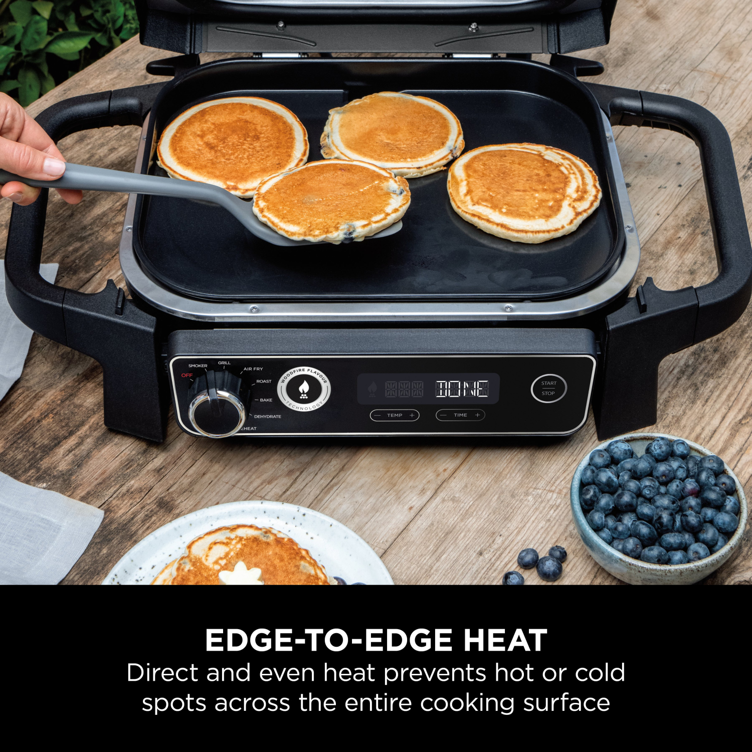 Ninja XSKGRIDPLTEUK Woodfire Electric BBQ Flat Plate - Black full image