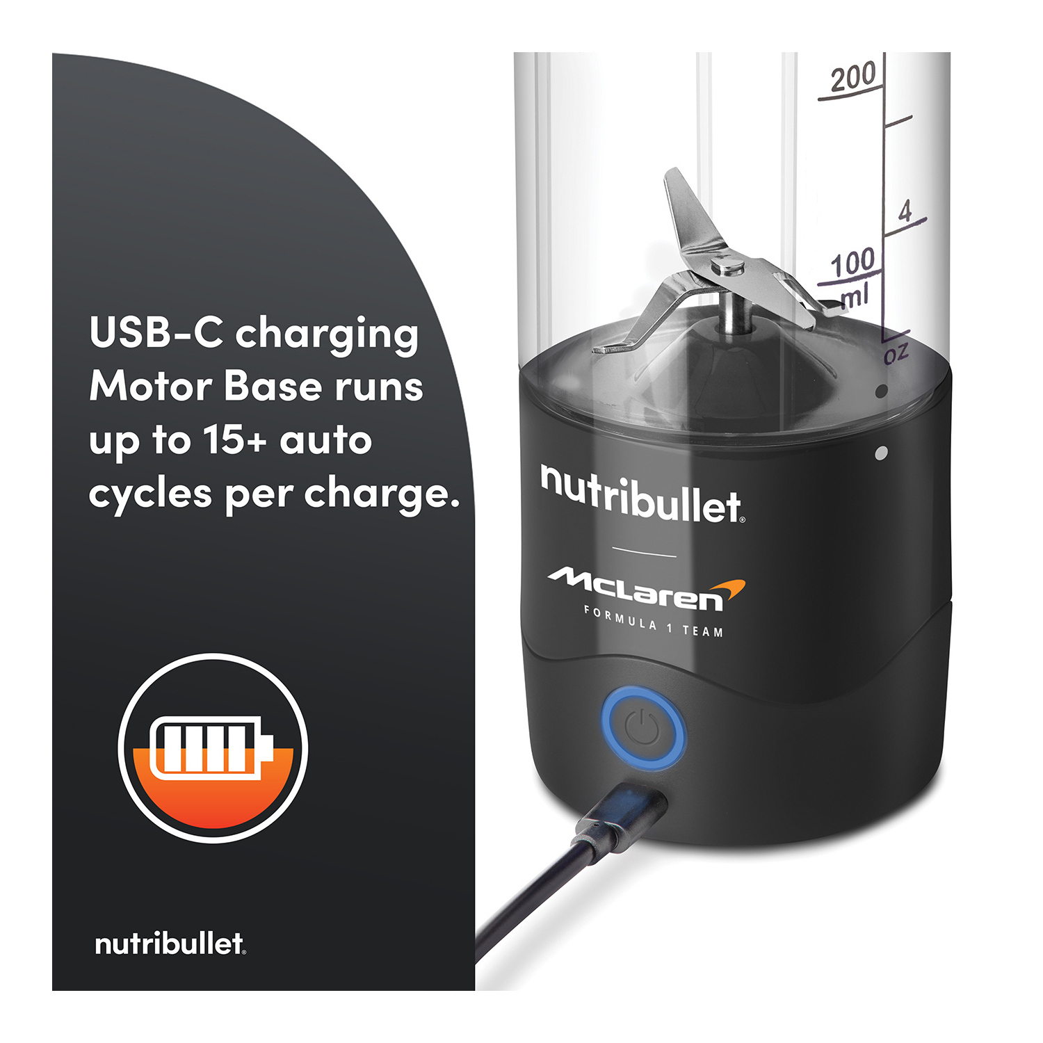 Nutribullet 02777 (NBG-200) McLaren Mastercard F1 Team Portable Blender - Grey full image