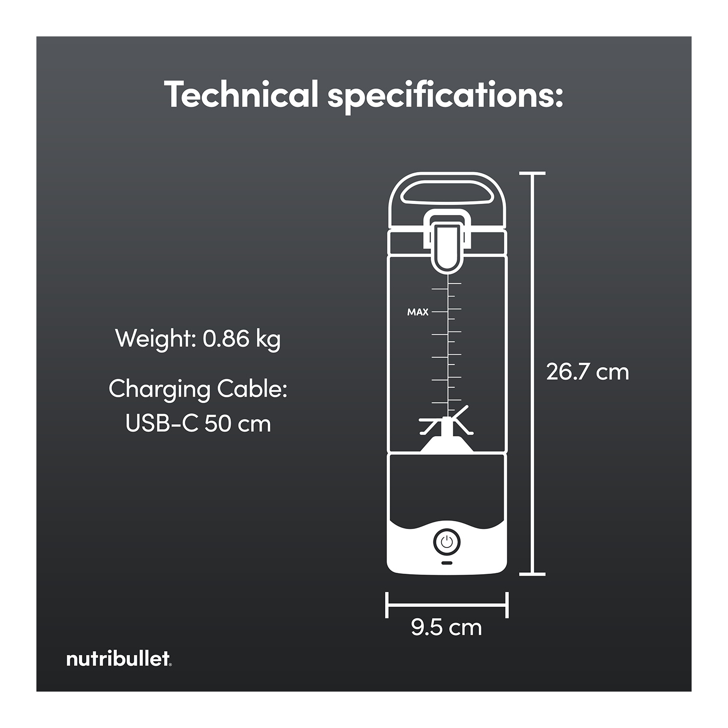 Nutribullet 02777 (NBG-200) McLaren Mastercard F1 Team Portable Blender - Grey full image