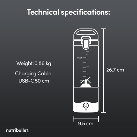 Nutribullet 02777 (NBG-200) McLaren Mastercard F1 Team Portable Blender - Grey - 3