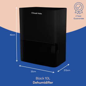 Russell Hobbs RHDH1001B 10L Dehumidifier - Black - 5