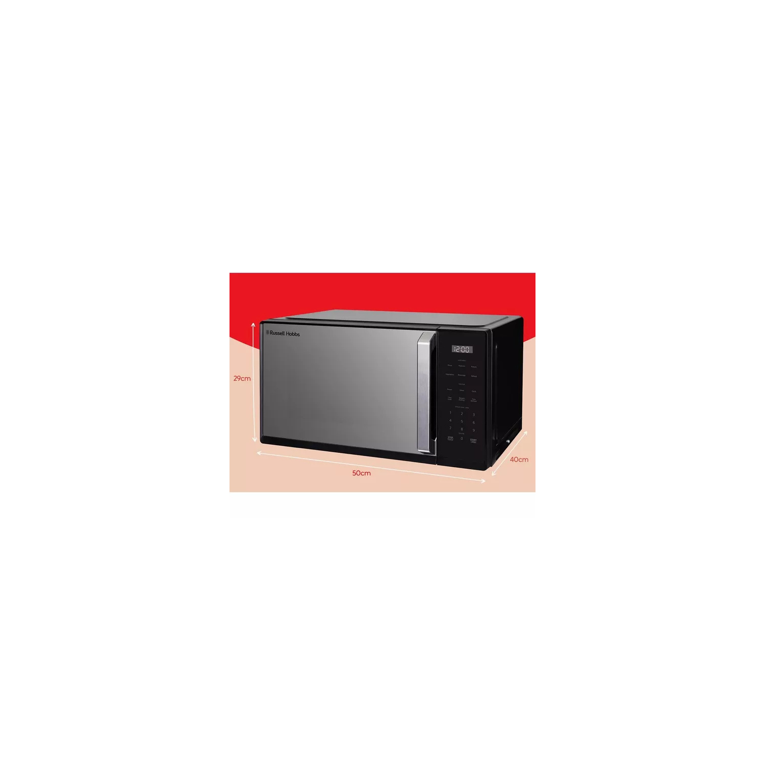 Russell Hobbs RHMT2512B 25 Litre Touch Control Digital Microwave - Black full image