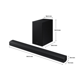 Samsung HW-B650D/XU 3.1ch Soundbar with Wireless Subwoofer - Black - 2