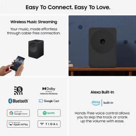 Samsung HW-LS70H/XU Multi-Directional Music Studio 7 WiFi-Bluetooth Wireless Speaker - Black - 5