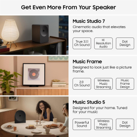 Samsung HW-LS70H/XU Multi-Directional Music Studio 7 WiFi-Bluetooth Wireless Speaker - Black - 1