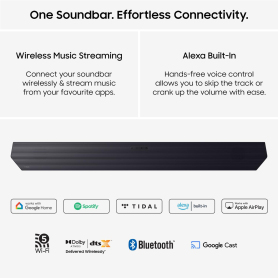 Samsung HW-Q990H/XU 11.1.4ch Q-Series Soundbar with Subwoofer & Rear Speaker - Titan Black - 6