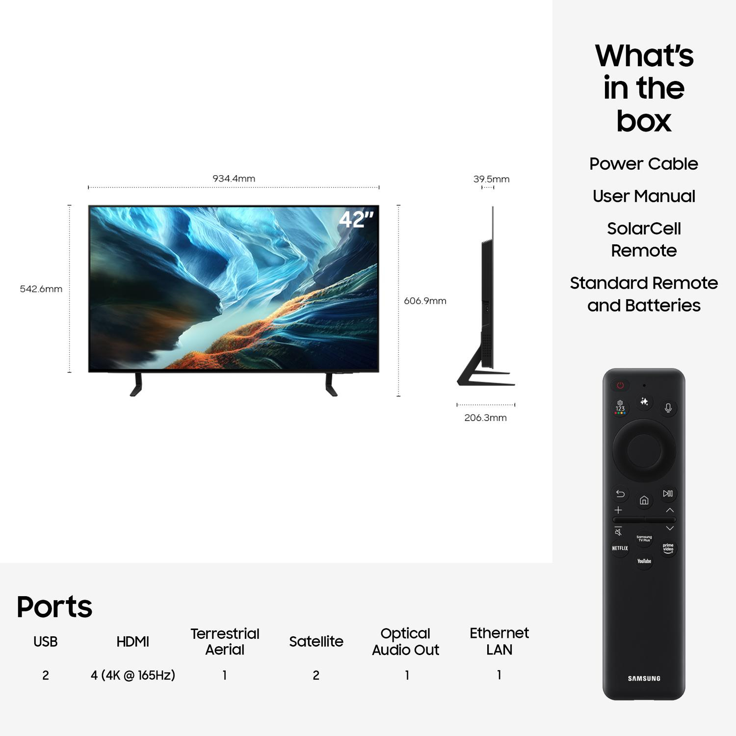Samsung QE42S90HAEXXU 42" OLED Glare Free Vision AI Smart TV full image