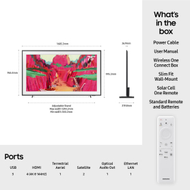 Samsung QE75LS03FWUXXU 75" Neo QLED The Frame Pro TV - 1