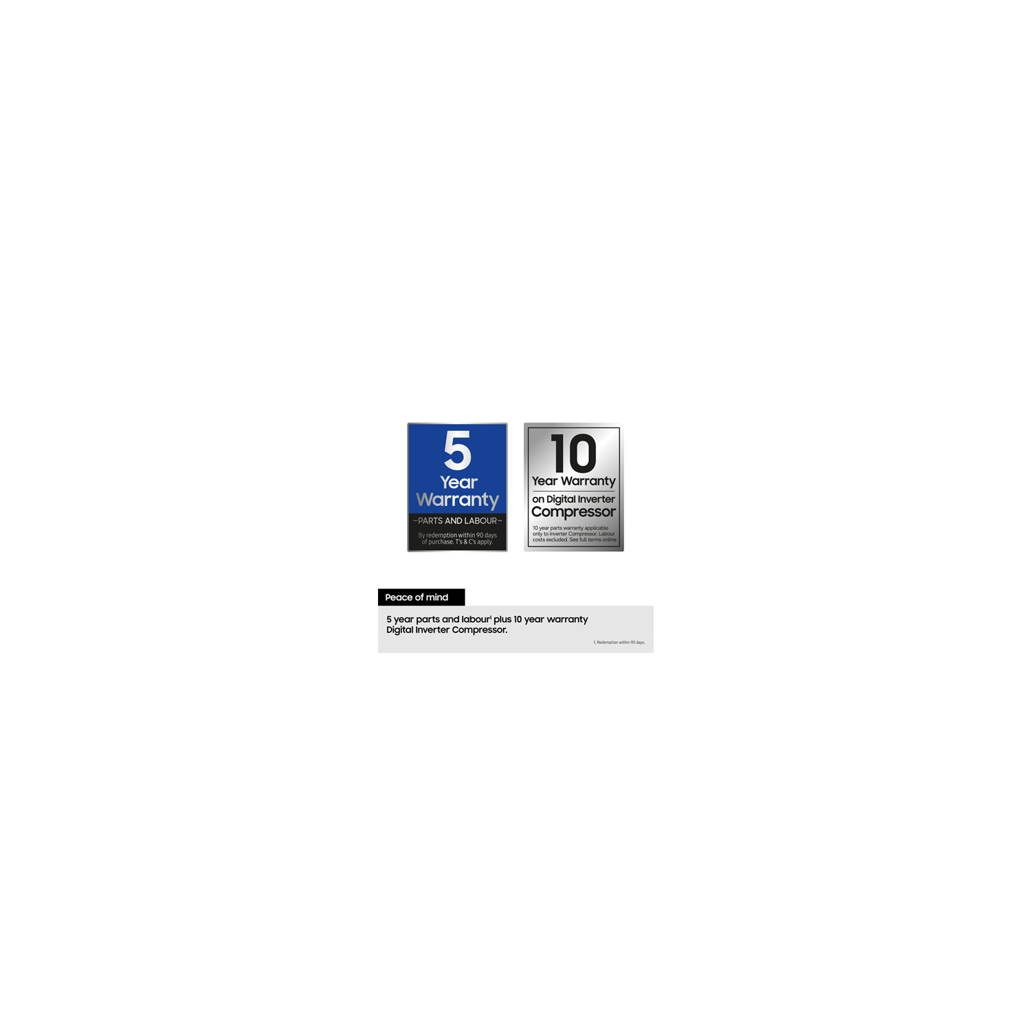 Samsung RB33B610ESA/EU 59.5cm 60/40 Frost Free Fridge Freezer - Silver full image