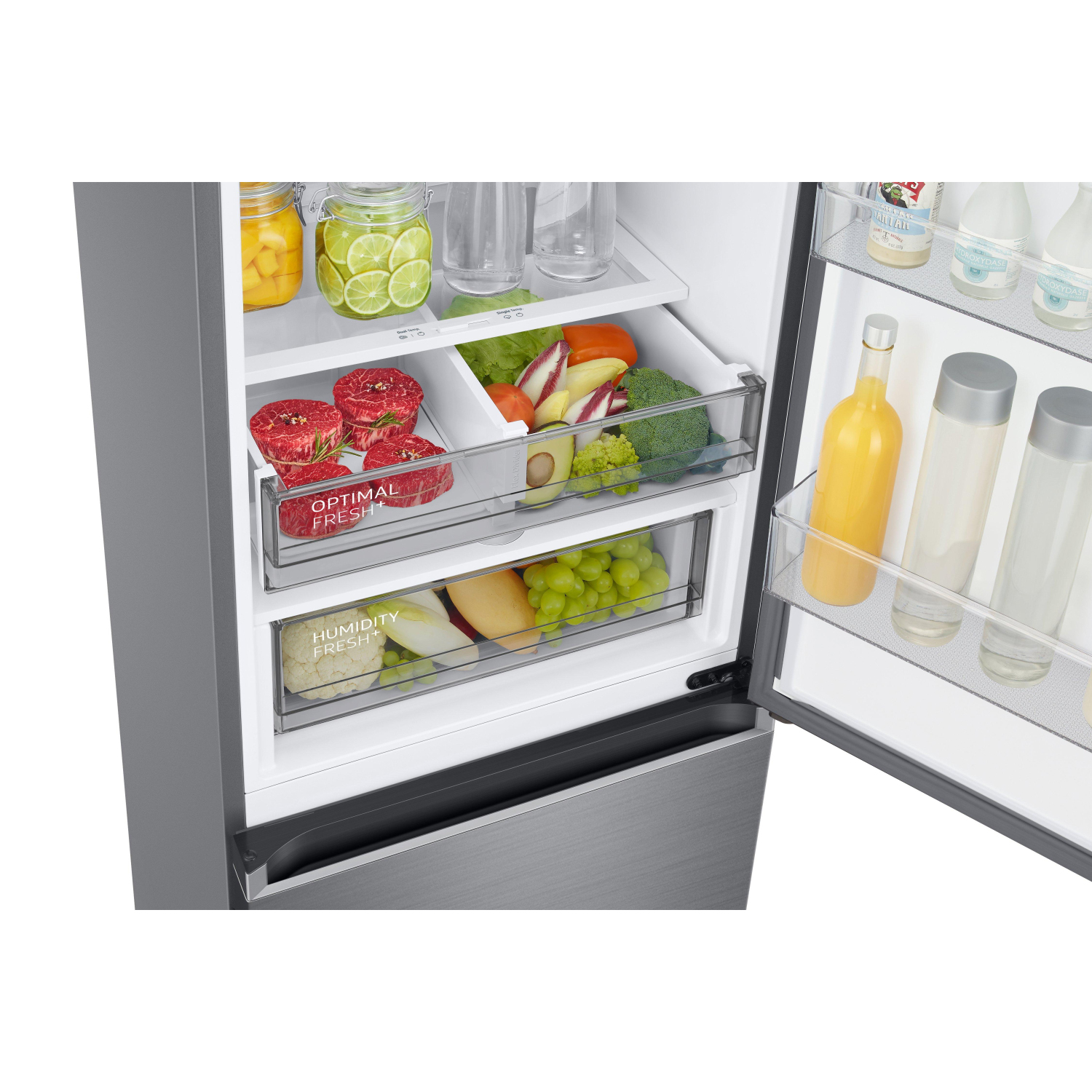 Samsung RL38A776ASR/EU 59.5cm 70/30 Frost Free Fridge Freezer  with Twin Cooling Plus - Real Steel - 2