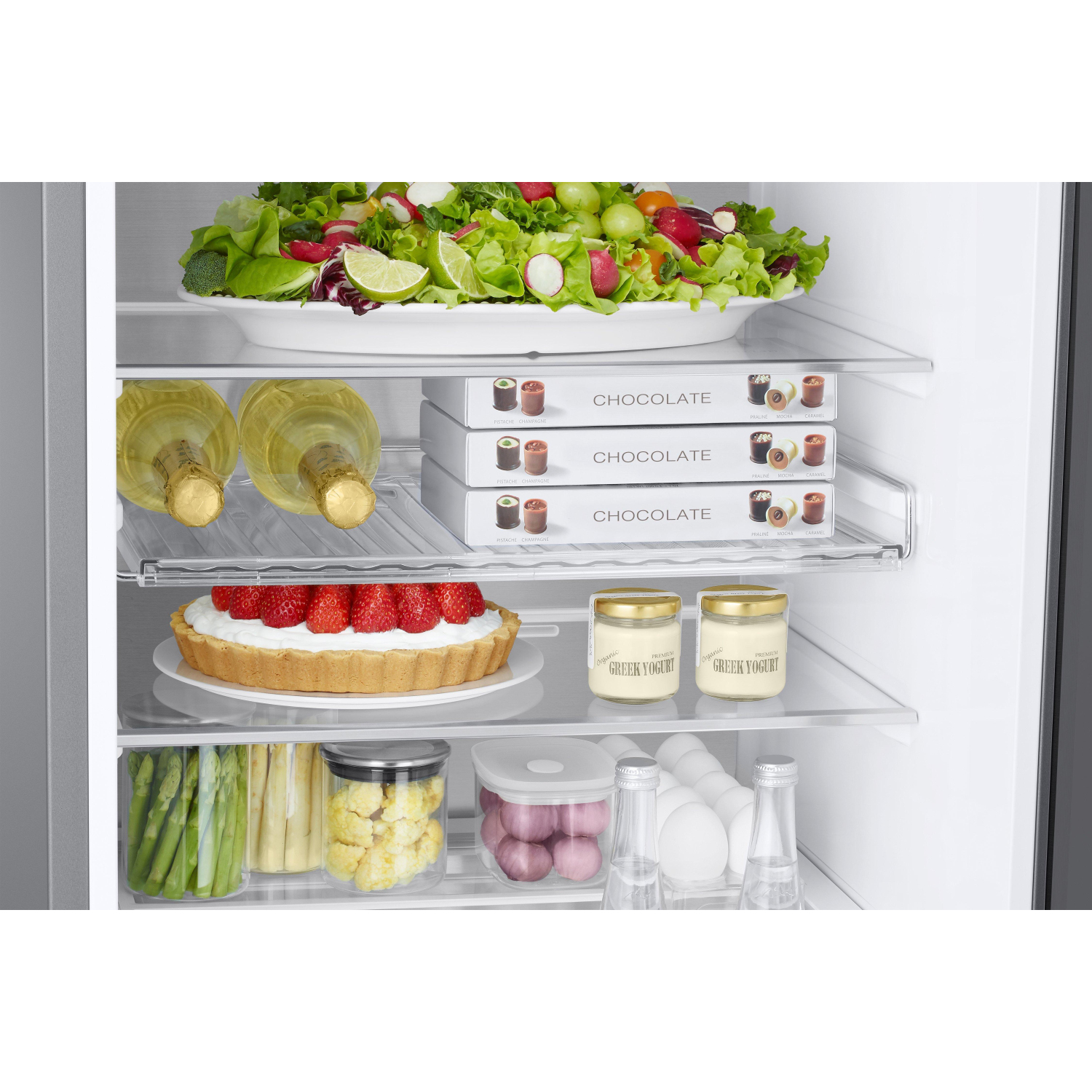 Samsung RL38A776ASR/EU 59.5cm 70/30 Frost Free Fridge Freezer  with Twin Cooling Plus - Real Steel - 1