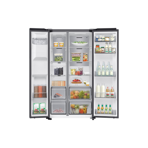 Samsung RS70F66KCFEU 91cm Side by Side American Fridge Freezer - Stainless Steel Black