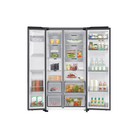 Samsung RS70F66KCTEU 91cm Side by Side American Fridge Freezer - Silver - 1