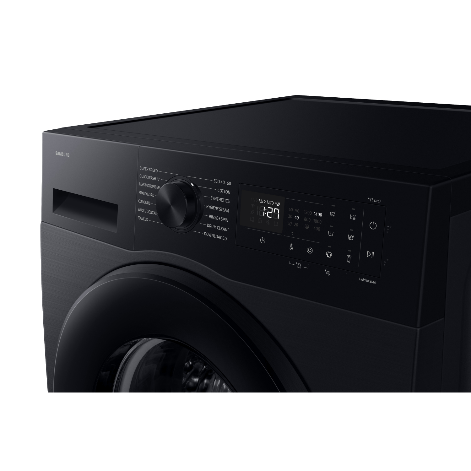 Samsung WW10FG5U34ABEU 10kg 1400 Spin Washing Machine - Black full image
