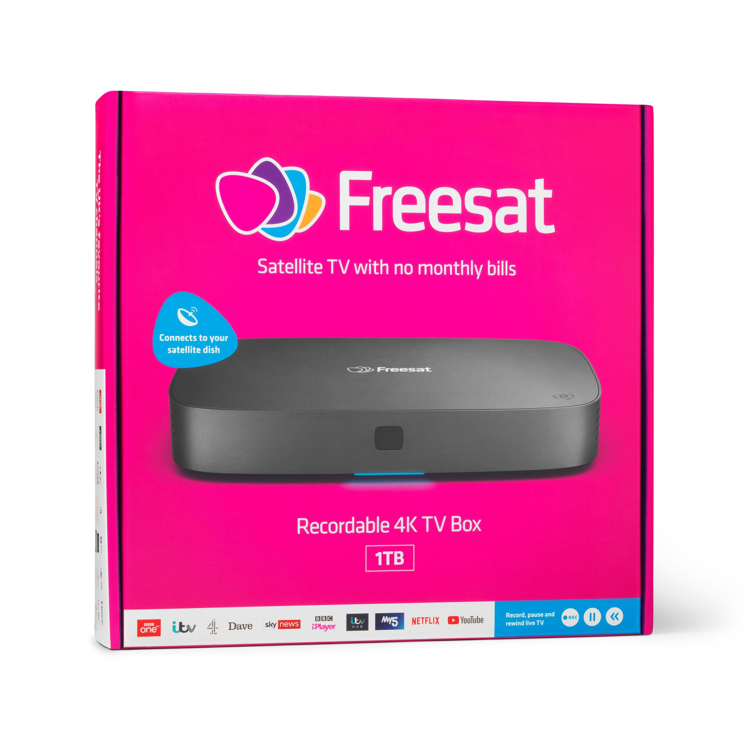 Freesat UHD-4X-1000 Freesat Recorder 1TB - Anthracite - 2
