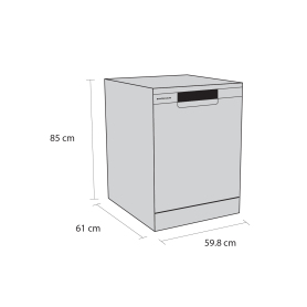 Schonhaus DWSF0115FSBG Dishwasher in Graphite - 15 Place Settings  - 3