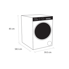 Schonhaus WMSF011014AW 10kg 1400 Spin Washing Machine - White - 2