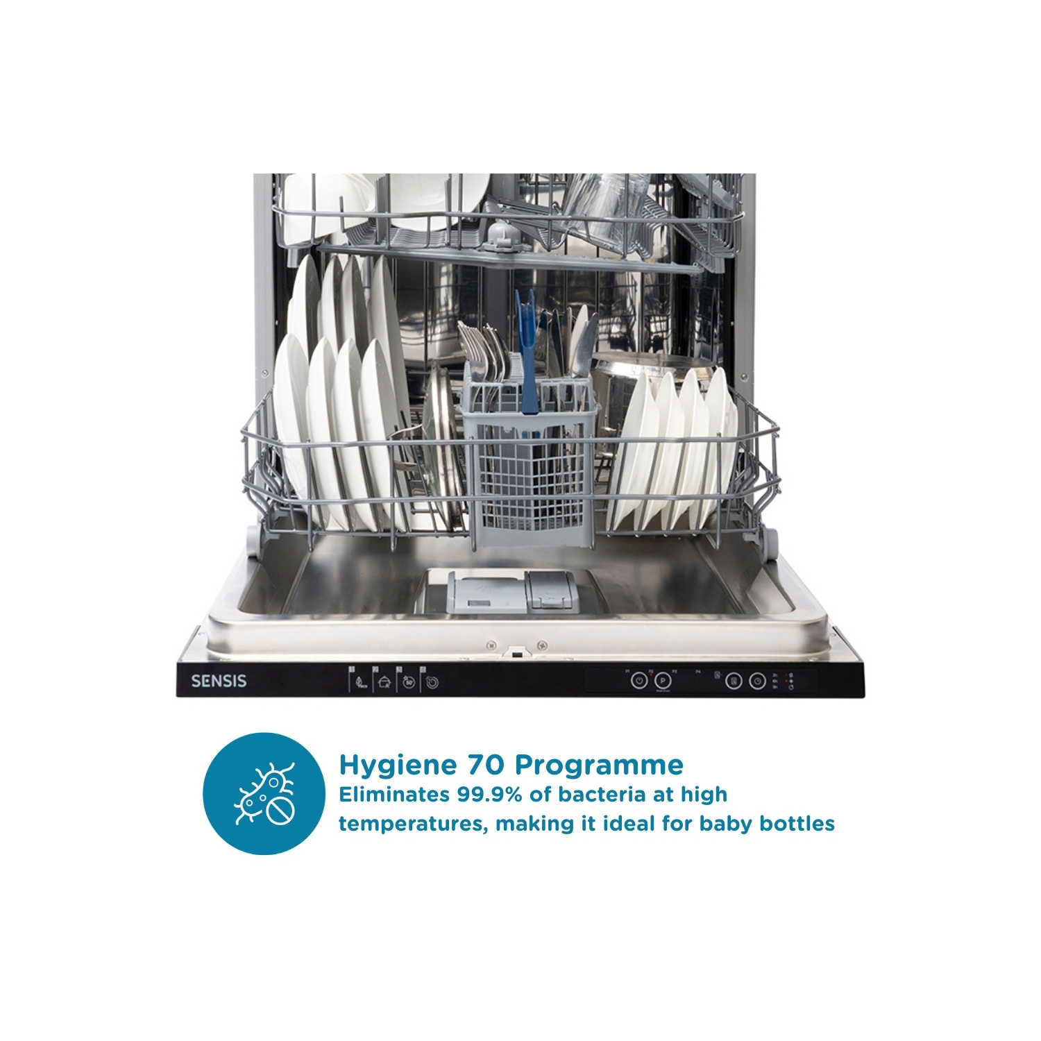 Sensis DWBI0213FSDWA Integrated Dishwasher - White - 13 Place Settings full image