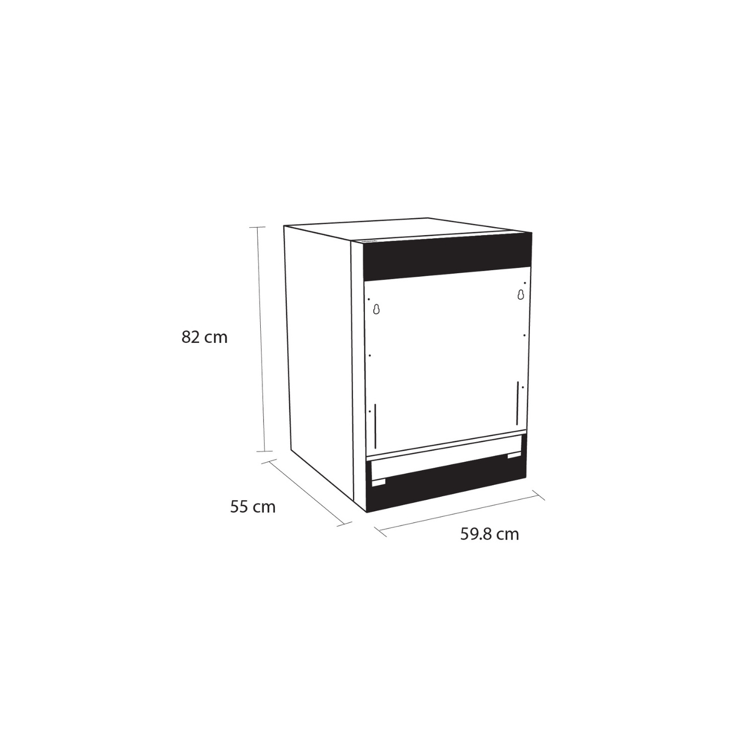 Sensis DWBI0213FSDWA Integrated Dishwasher - White - 13 Place Settings full image