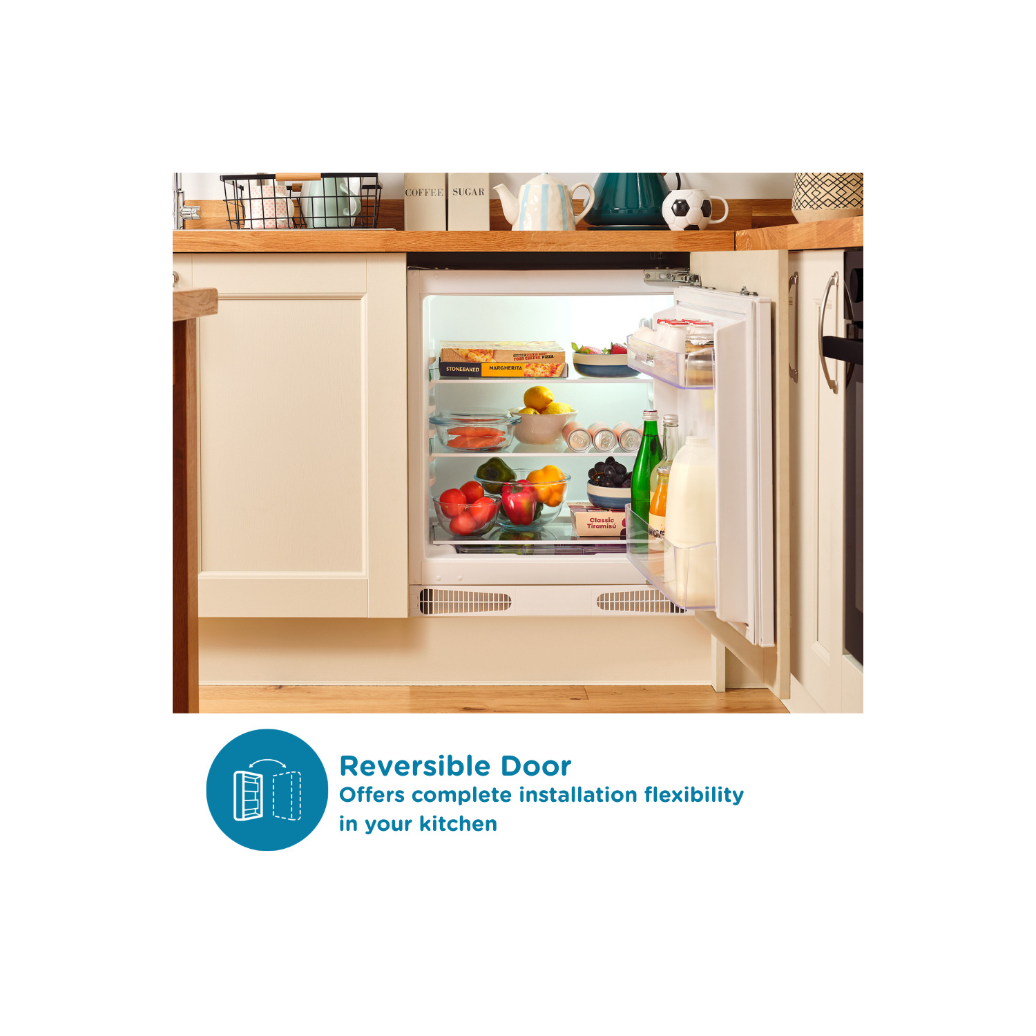 Sensis RFUCBI01L54EW 59.5cm Built-In Larder Fridge - White full image