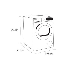 Sensis TDHF018A2W 8kg Heat Pump Tumble Dryer - White - 2
