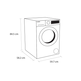 Sensis WMF01914AW 9kg 1400 Spin Washing Machine - White - 1