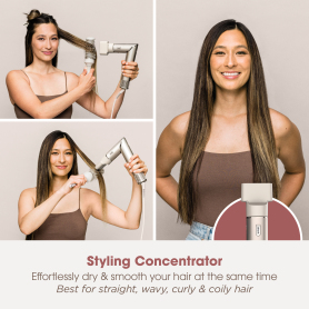 Shark HD436SLUK FlexStyle Air Styler & Hair Dryer for Straight & Wavy Hair - 4 Attachments - Stone  - 2