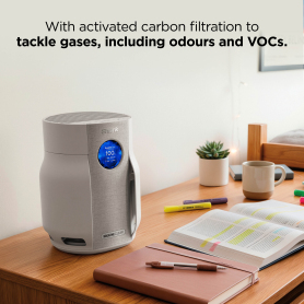 Shark HP062UK BreatheClear Compact Air Purifier with NeverChange6 - Dove - 9