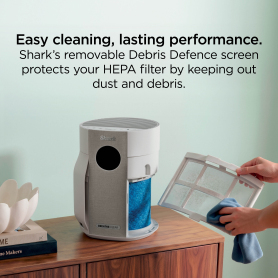 Shark HP062UK BreatheClear Compact Air Purifier with NeverChange6 - Dove - 3